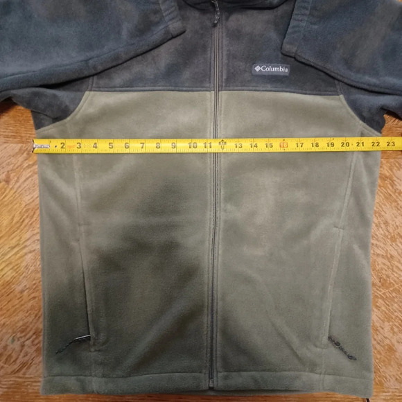 Columbia Fleece Men's Size M Green Black Full Zip Casual Outdoor Hiking. See pic - Picture 7 of 8